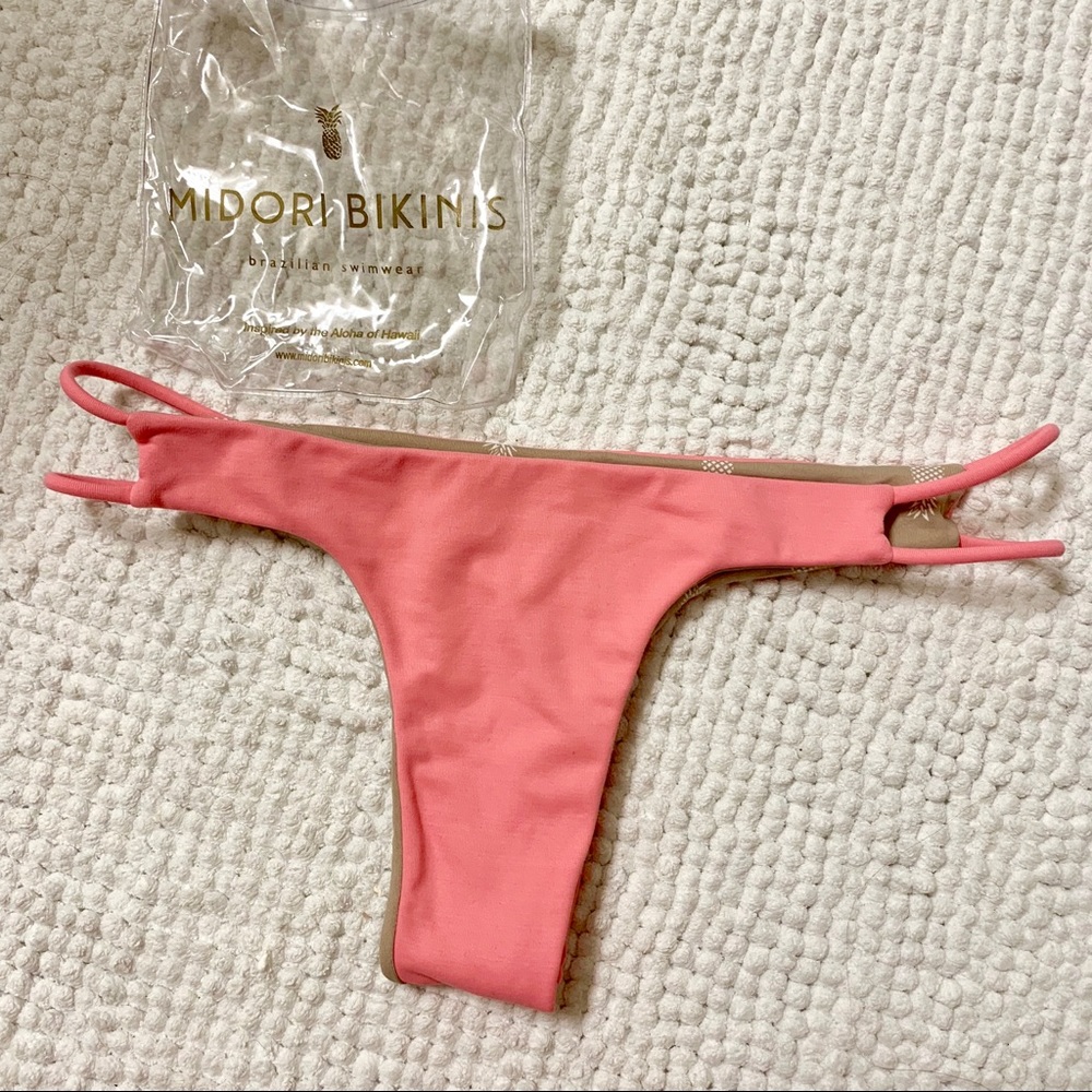 Midori lily jet pink swim bikini bottoms size S